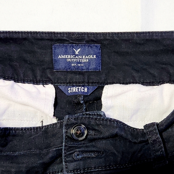 American Eagle Skinny Jeans size 6 long Stretch Blue Low Rise Womens casual - Picture 2 of 7